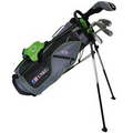 U.S. Kids Golf UL57-u 5 Club Stand Set - Grey/Green Bag